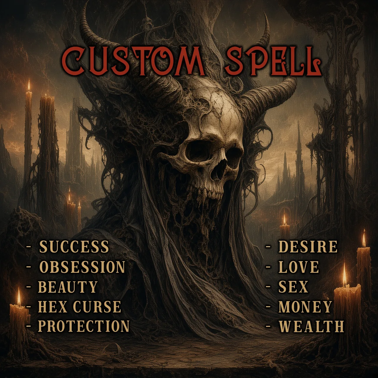 Custom Spell Casting ritual image for custom & advanced spellcasting