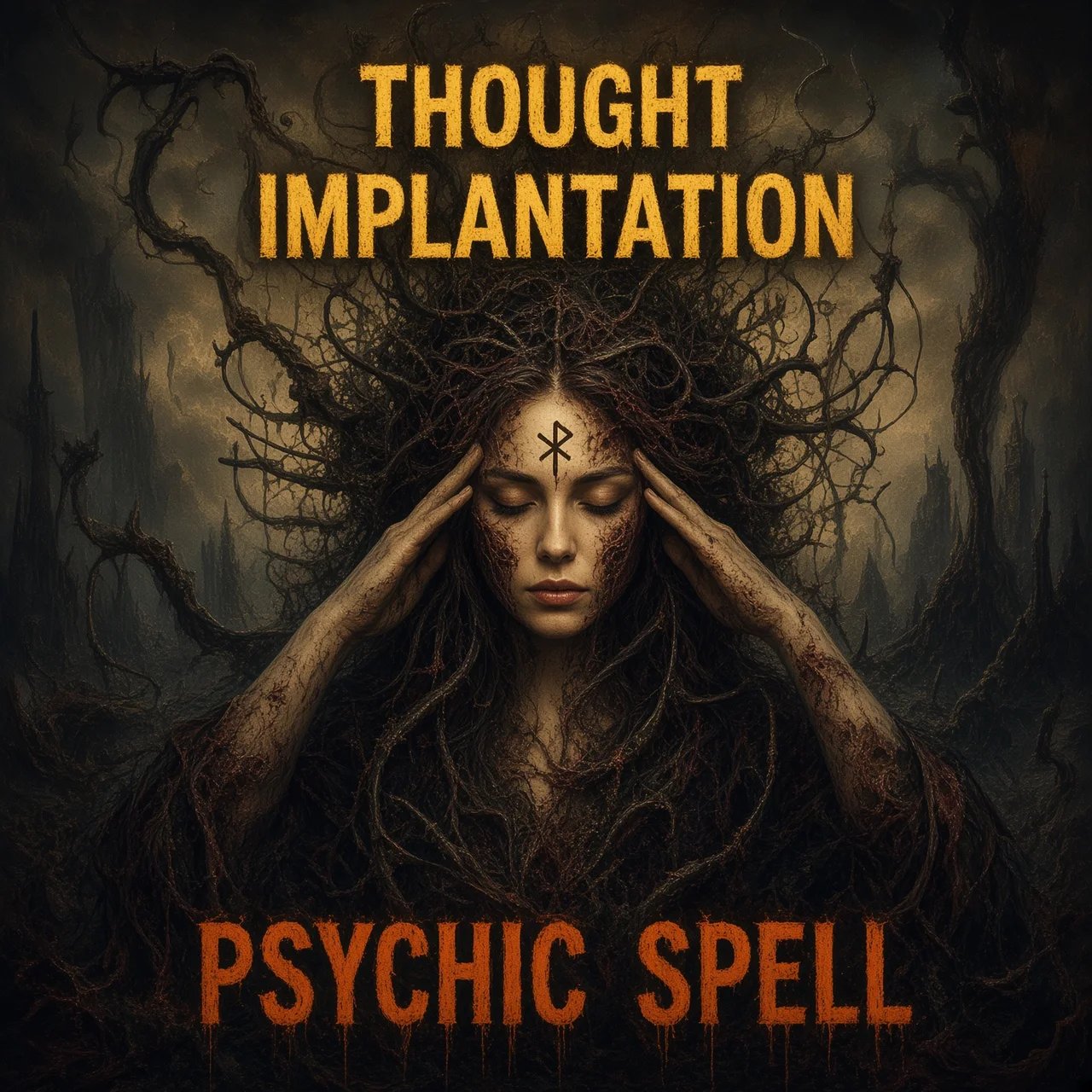 Additional mind control spell ritual artwork showing the darker occult theme of this service