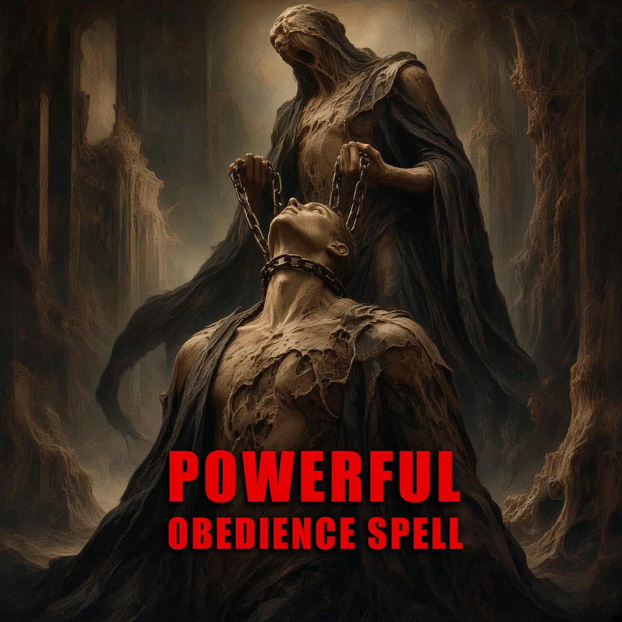 Obedience Spell ritual image for domination, fetish & sexual transformation